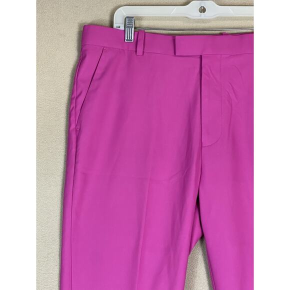 G Fore Pants Mens 36x32 Fascia Pink Golf Performance Stretch High Rise Preppy - Picture 3 of 15